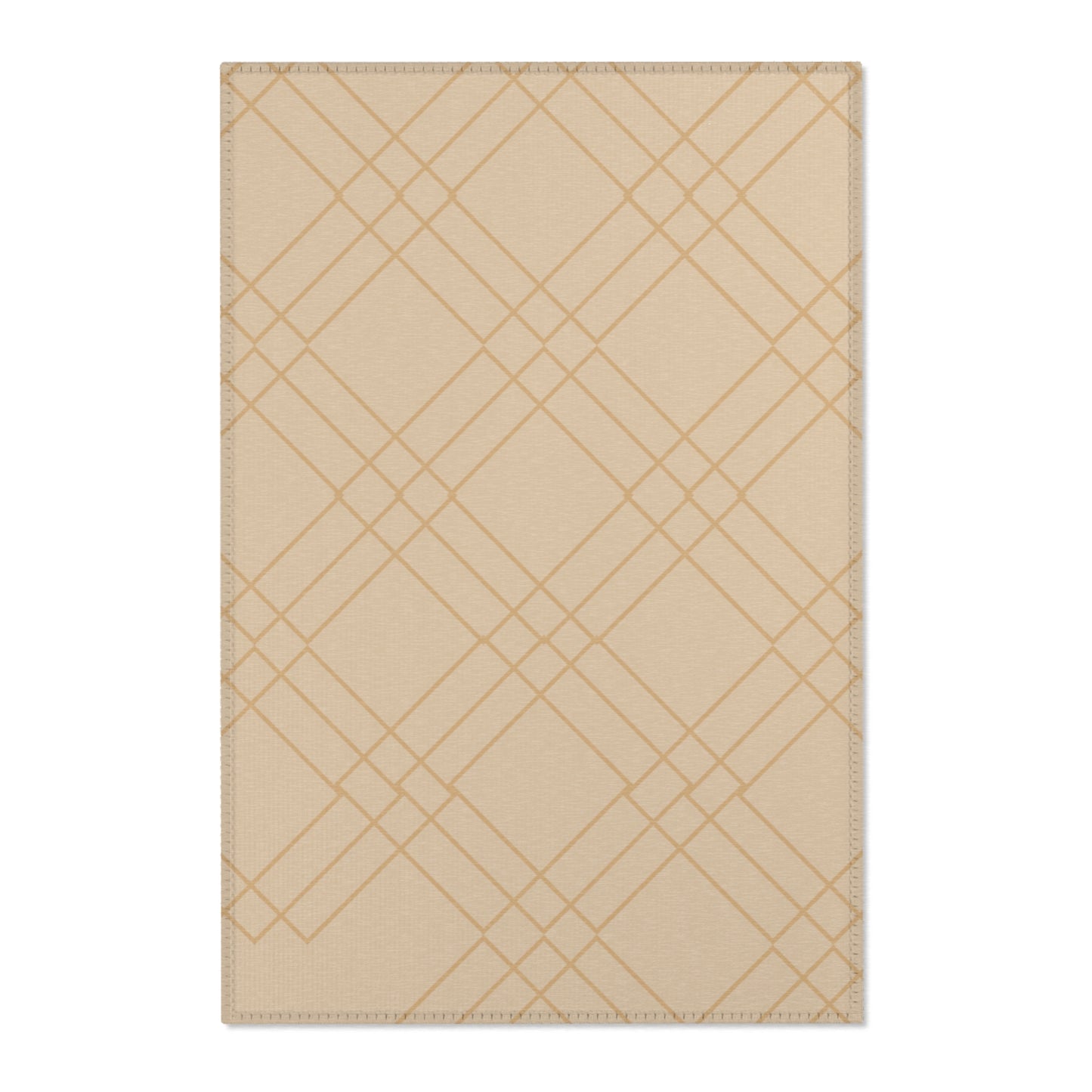 "Divine Order: Diamond Weave Rug – Natural Deco Collection"