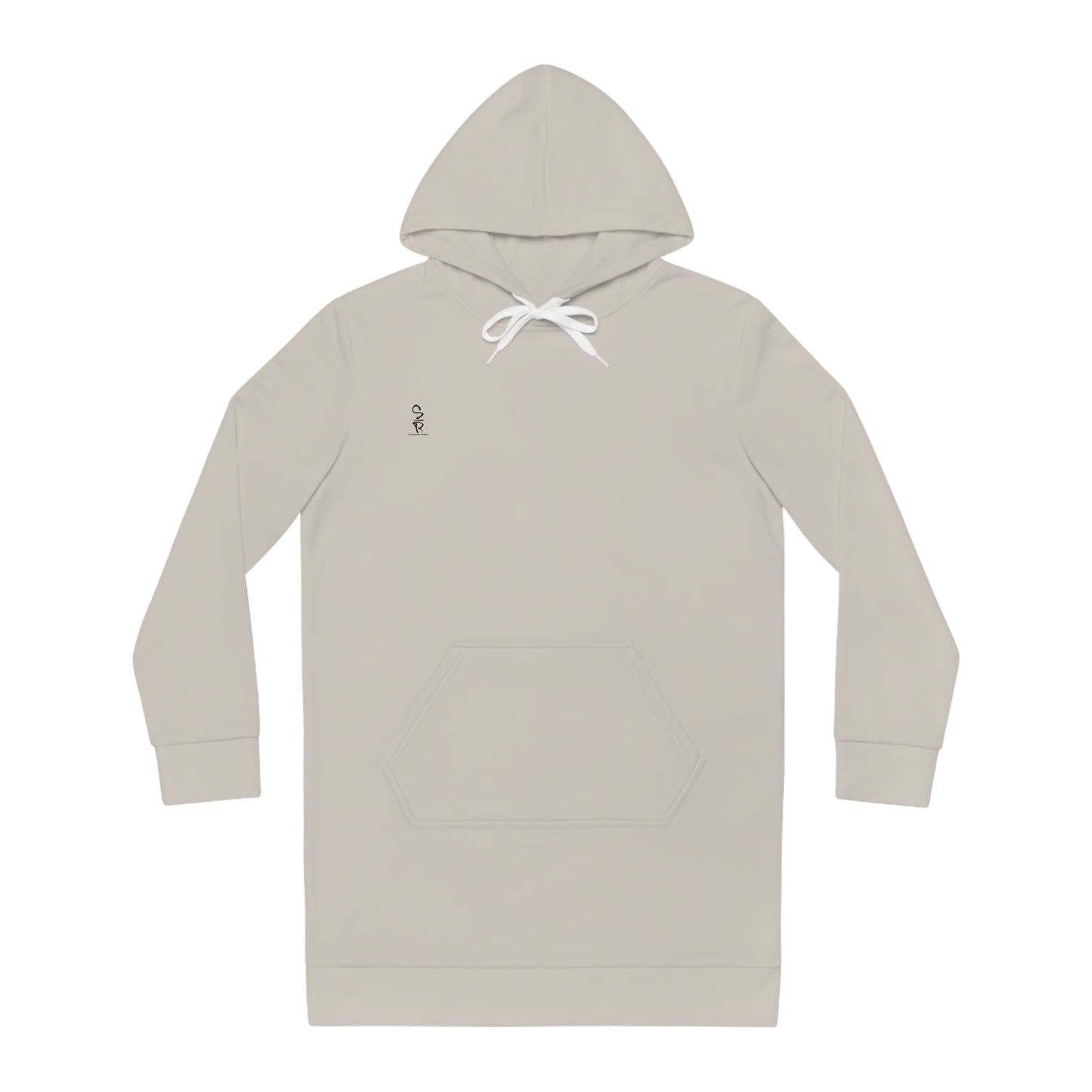 Whispers of Winter Solid Hoodie Dress – Stone Beige
