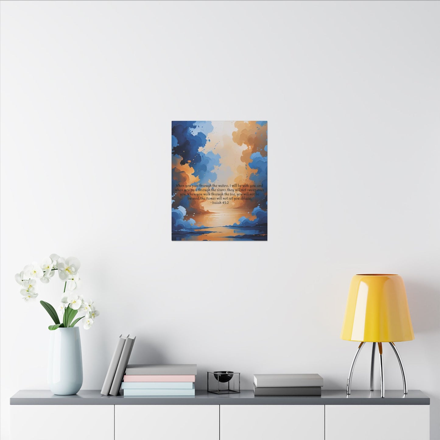 “Through the Fire & Water – Isaiah 43:2 Canvas”
