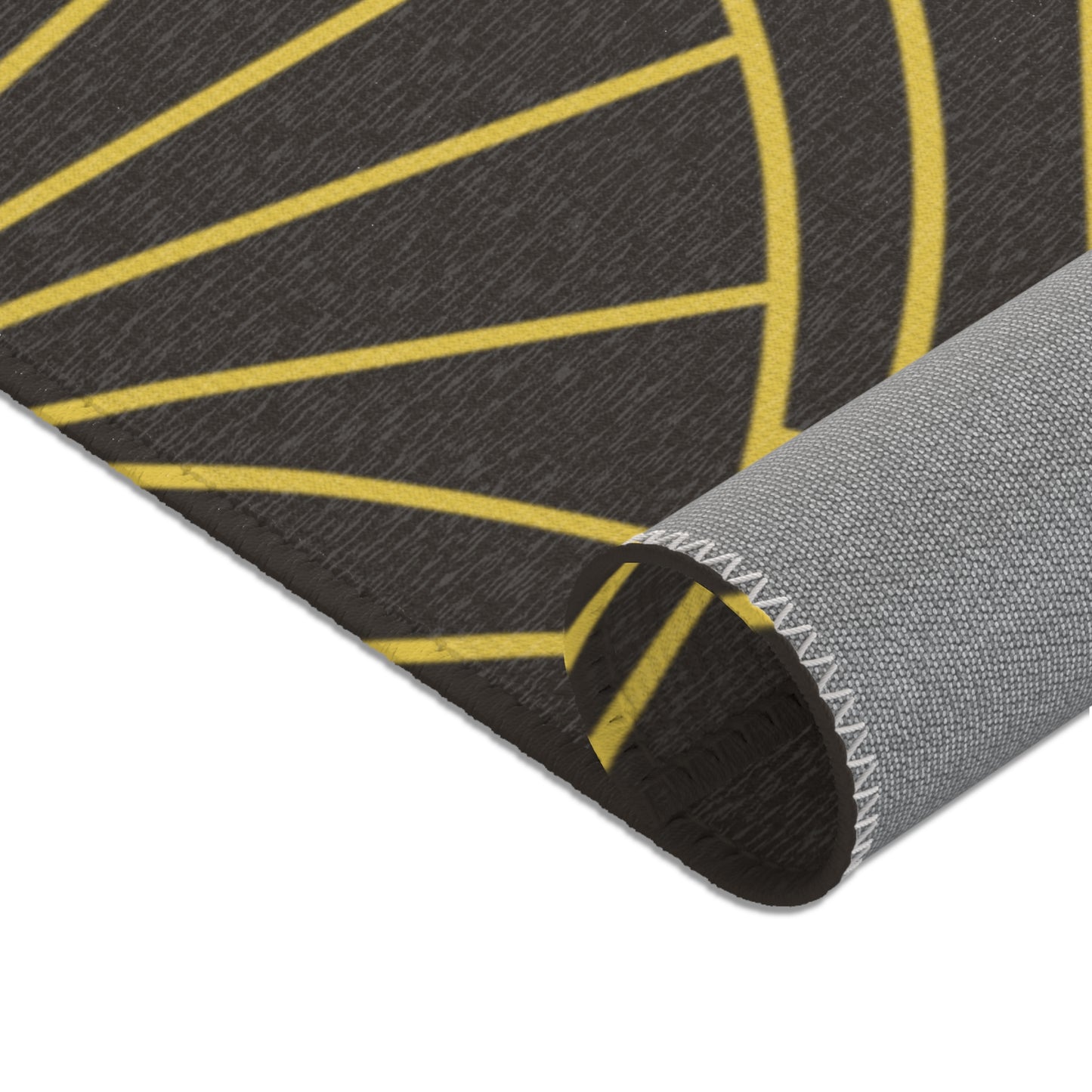 Gilded Rhythm Geometric Rug