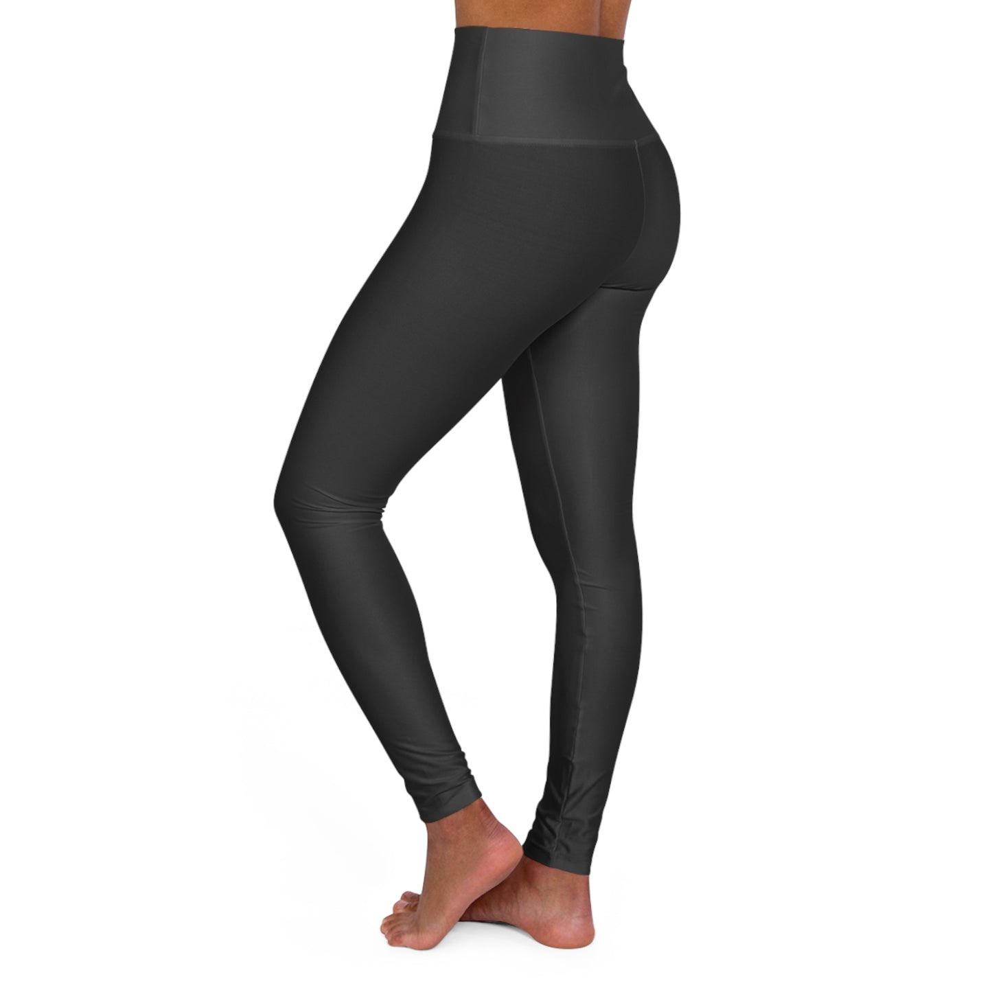 Faith in Motion: Luxe Solid Leggings – Charcoal Black