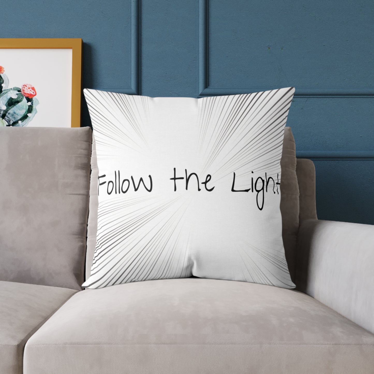 Follow the Light – Inspirational Throw Pillow