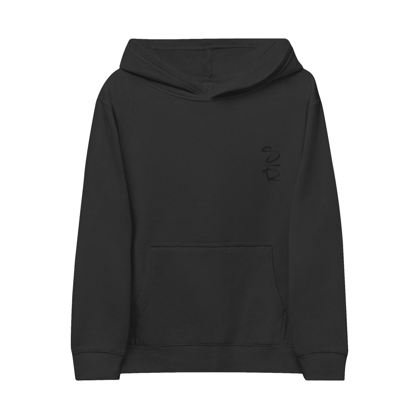 "Scattered Roses Monogram" Kids Fleece Hoodie