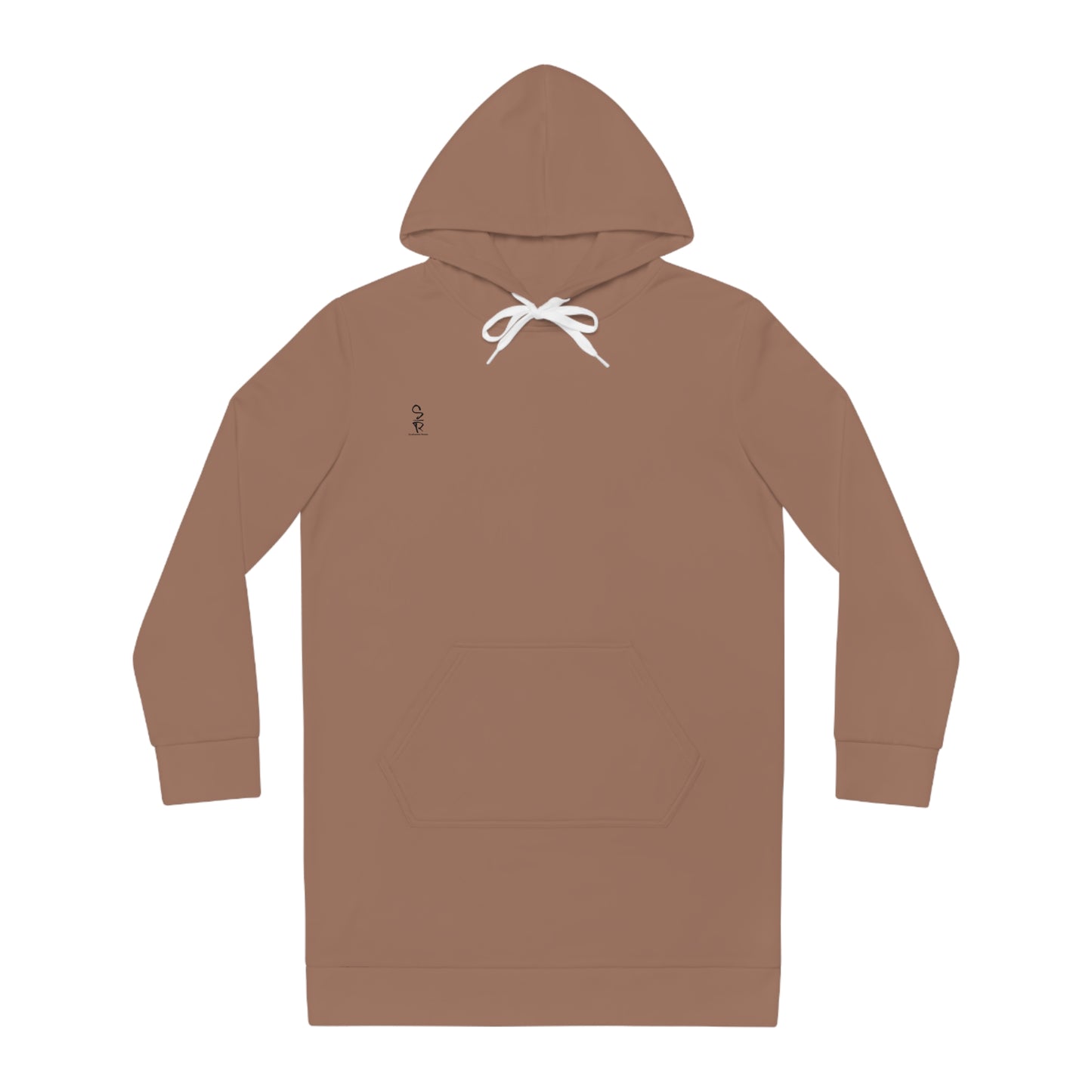 Whispers of Winter Solid Hoodie Dress – Mocha Mousse