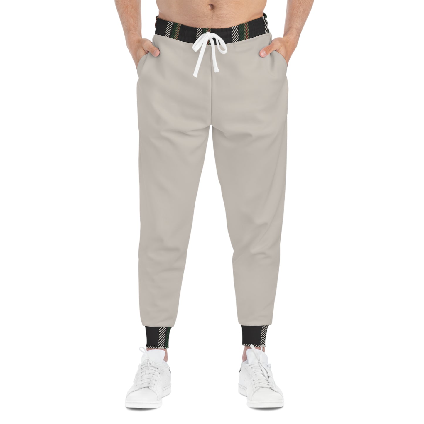 Faithful Tartan Joggers – Stone Beige