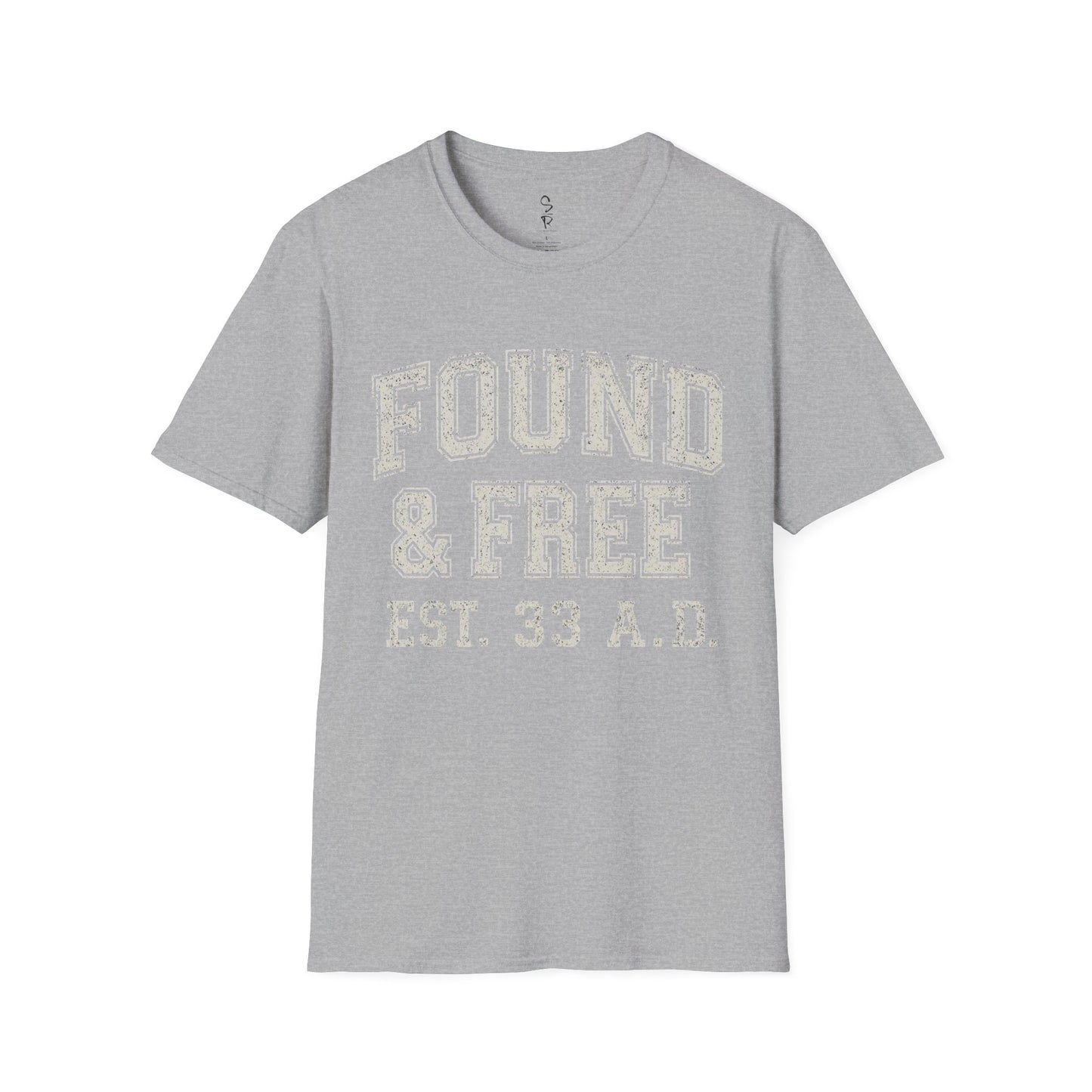 Found & Free Vintage Collegiate Tee – EST. 33 A.D. | Men’s Faith Streetwear