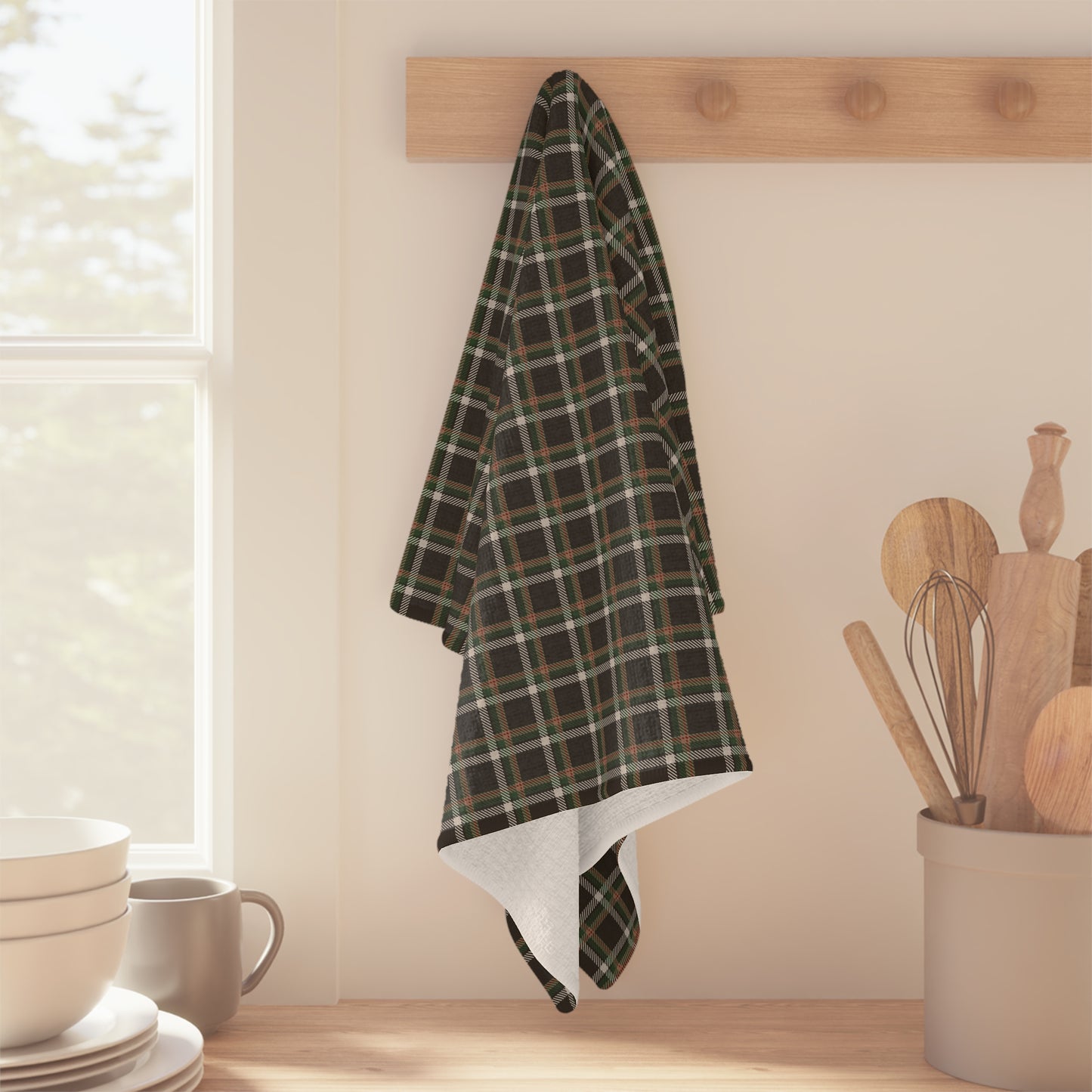 Faithful Tartan Tea Towel – Rooted in Grace