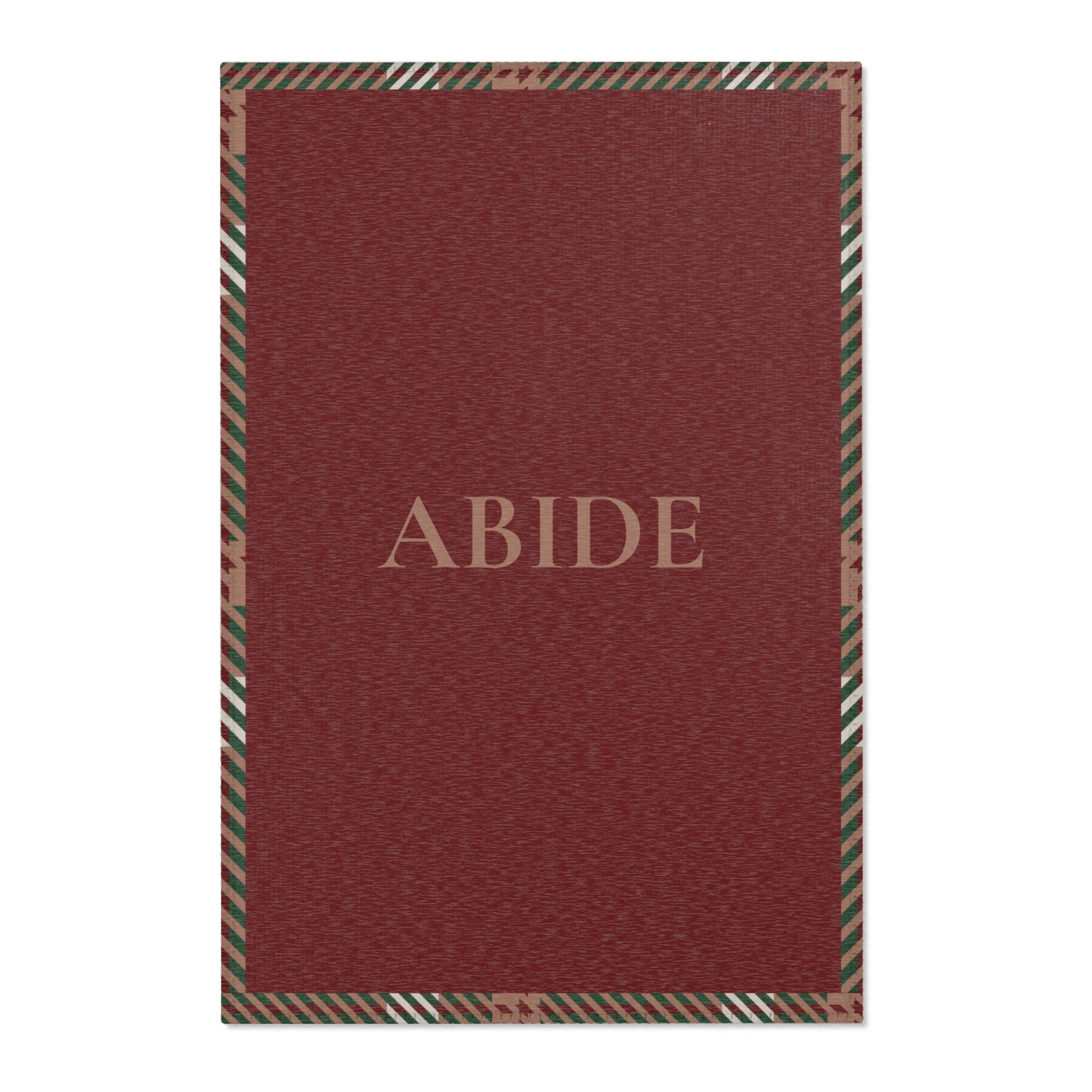 Abide Rug – Oxblood & Plaid