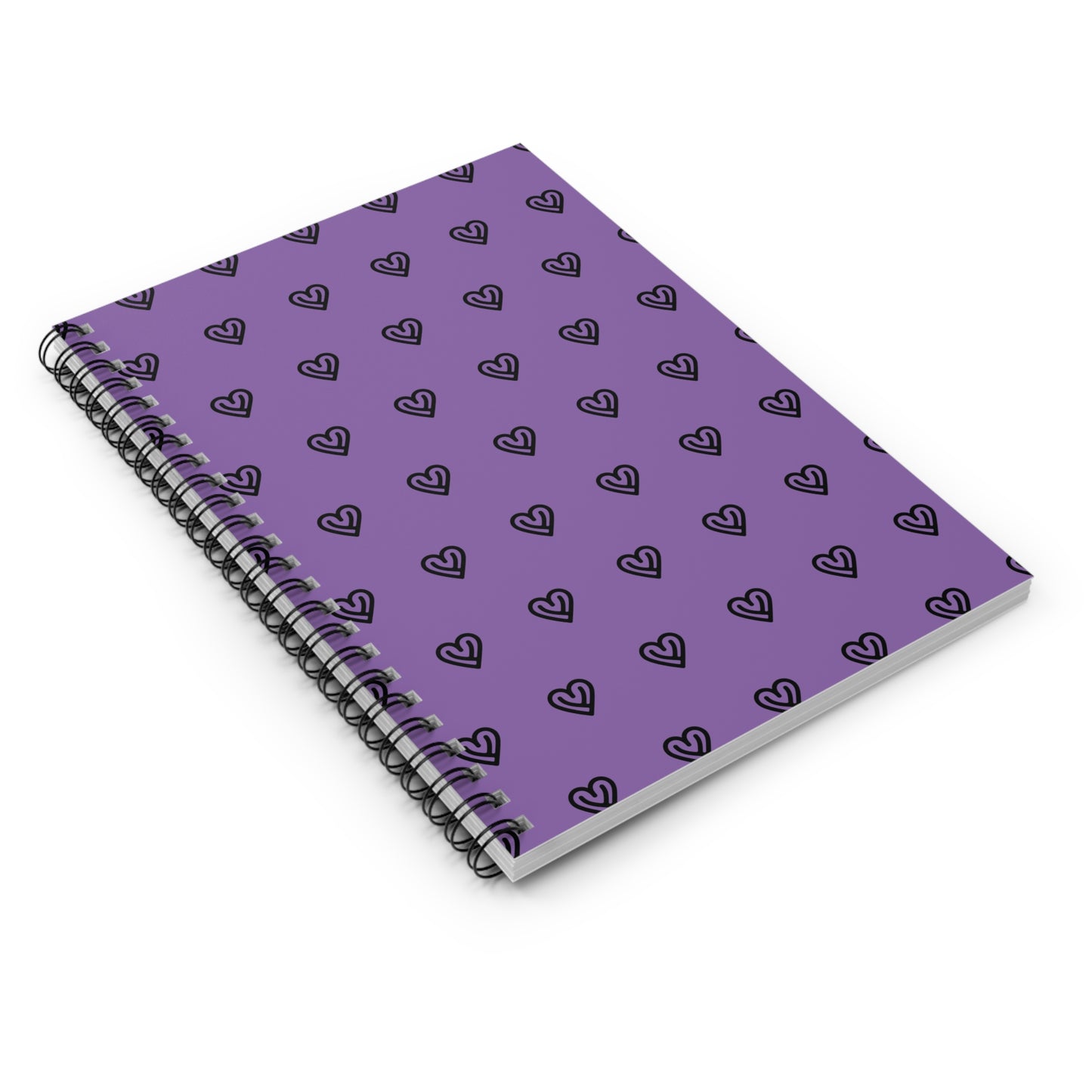 Faith in Every Line – Purple Heart Spiral Notebook