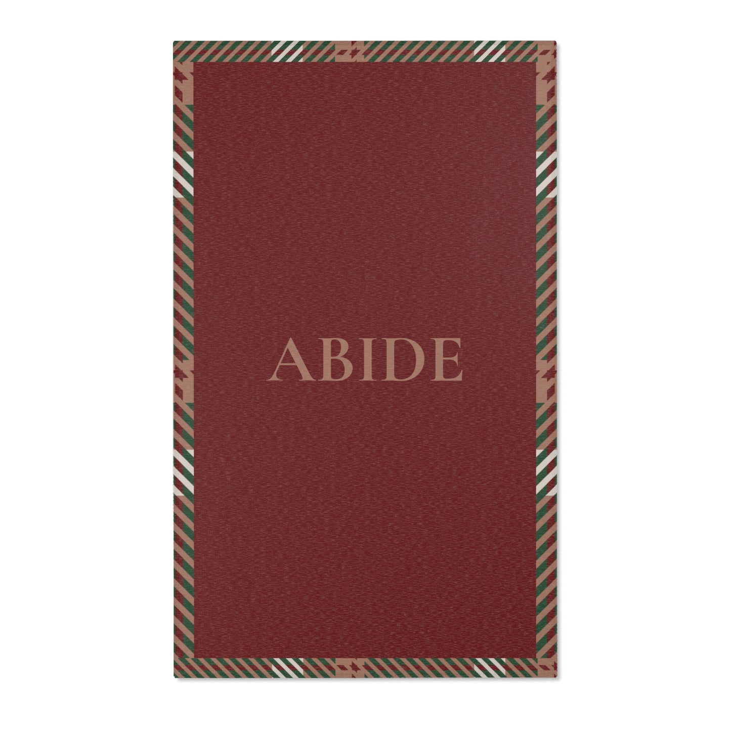 Abide Rug – Oxblood & Plaid
