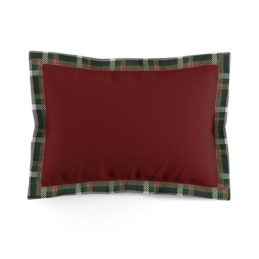 Faithful Tartan Pillow Sham – Oxblood
