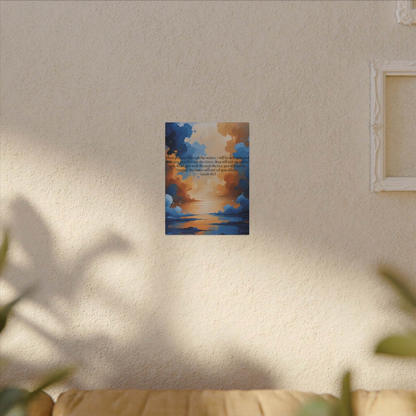 “Through the Fire & Water – Isaiah 43:2 Canvas”