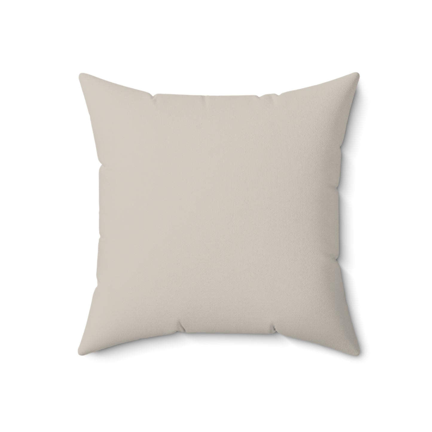 Faithful Tartan Cushion – Stone Beige Front, Plaid Back | Faux Suede Decorative Pillow