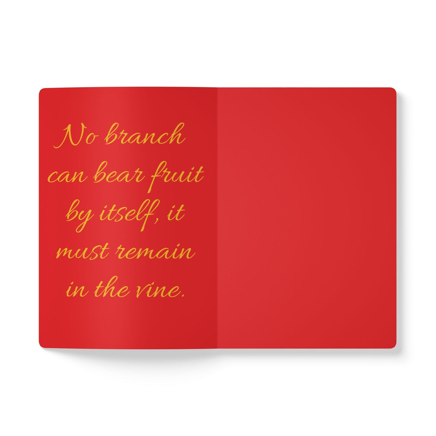 The Vine & The Branches – John 15:5 Journal (Red & Gold), Faith Journal, Prayer Journal, Christian Notebook, Gift for Women, Religious Journal