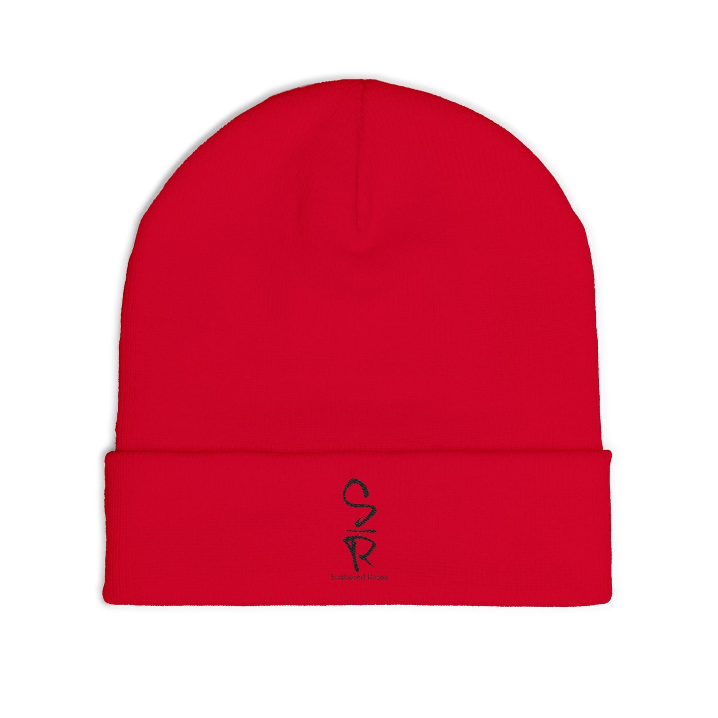 Rooted Warmth: Scattered Roses Embroidered Logo Beanie