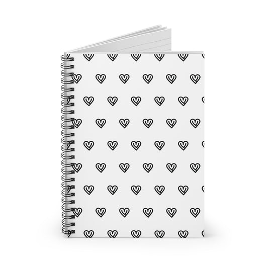 Faith in Every Line – White Heart Spiral Notebook