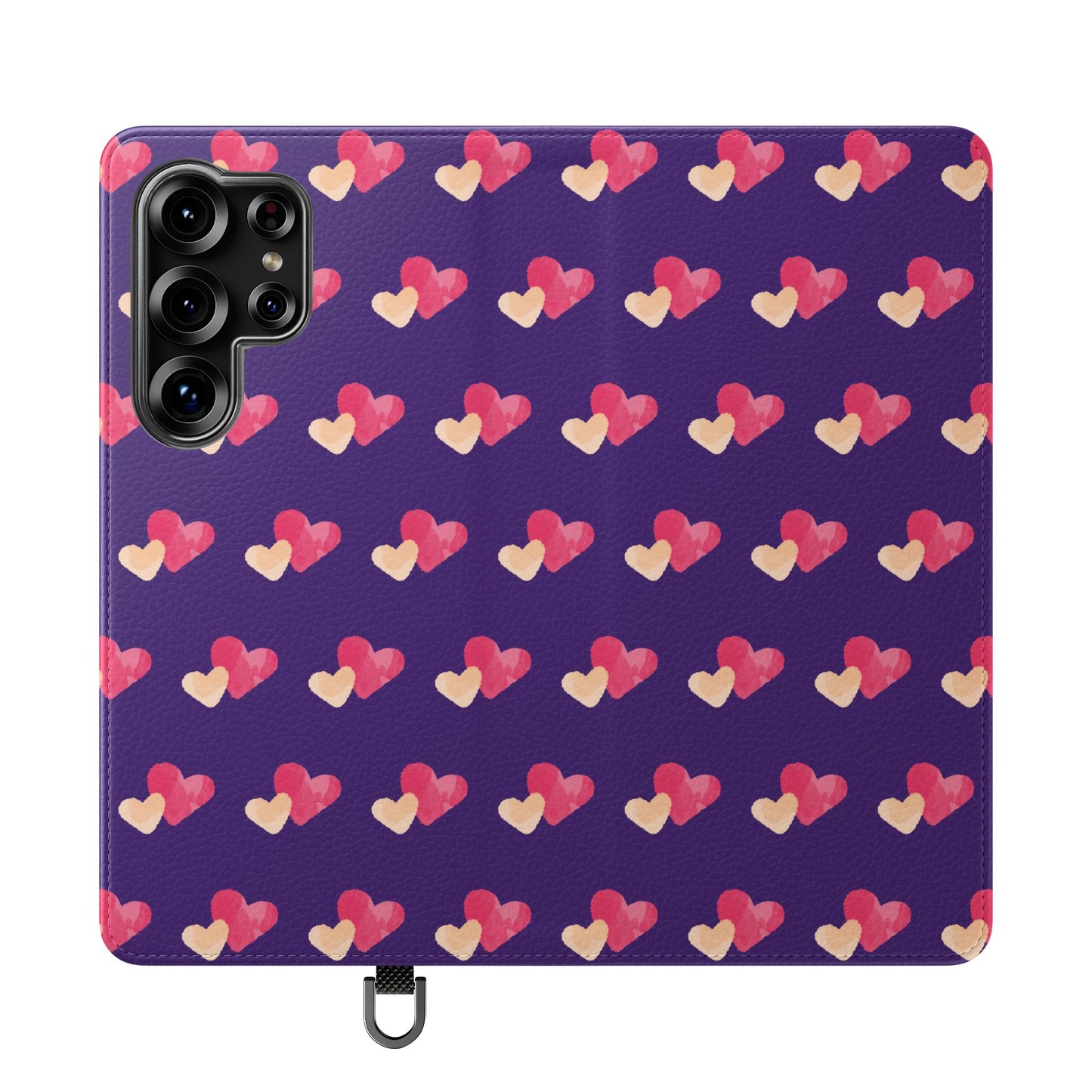 "Faith-Filled Hearts | Flip Phone Case – Purple"