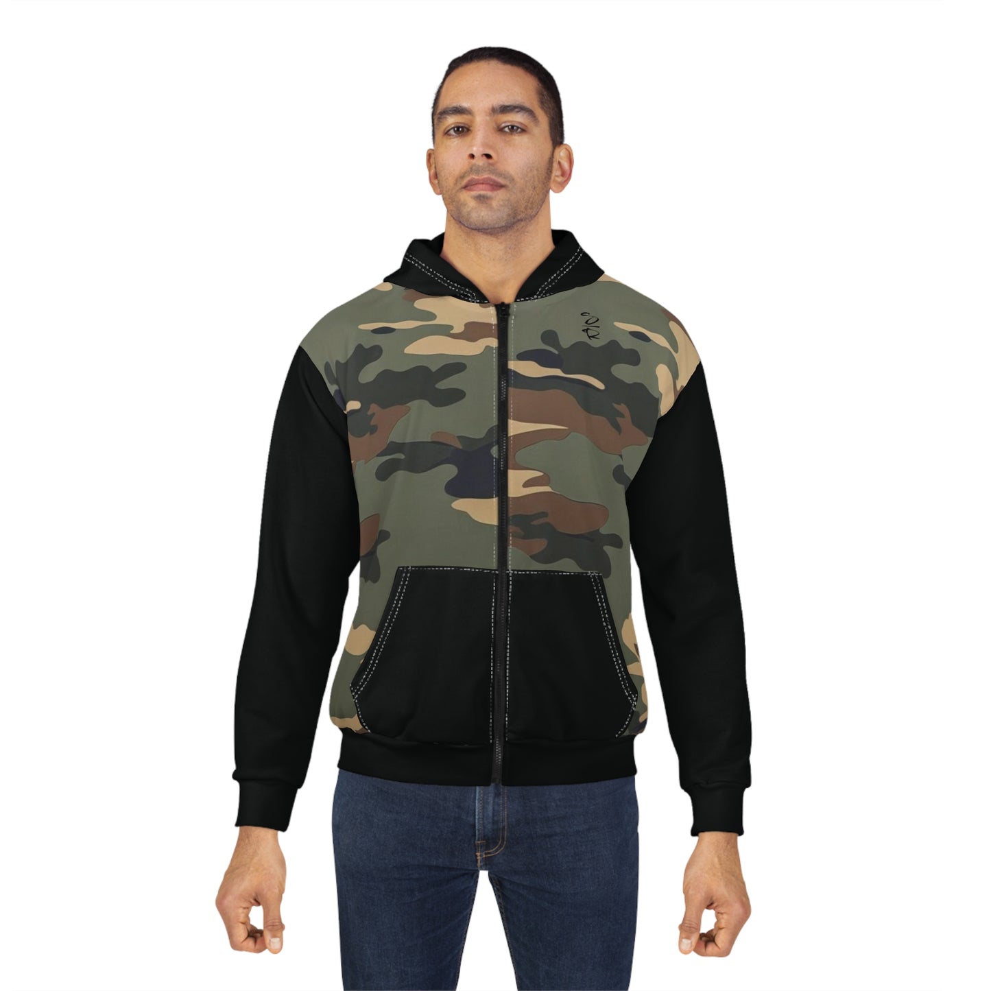 Armor & Assurance – Unisex Camo Zip Hoodie