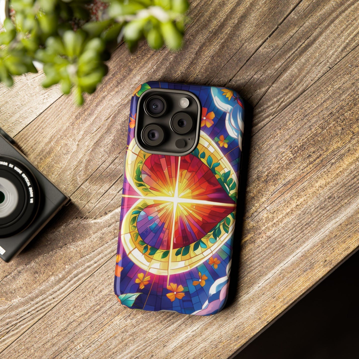 "Heart of Light" Phone Case – Stained Glass Faith Edition