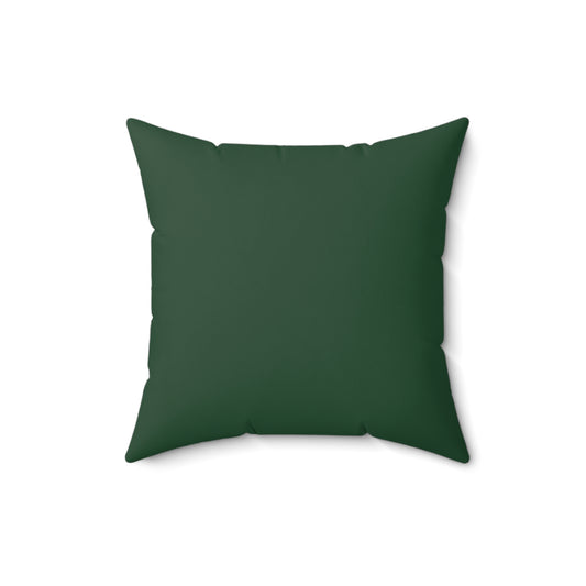 Faithful Tartan Cushion – Evergreen Front, Plaid Back | Faux Suede Accent Pillow