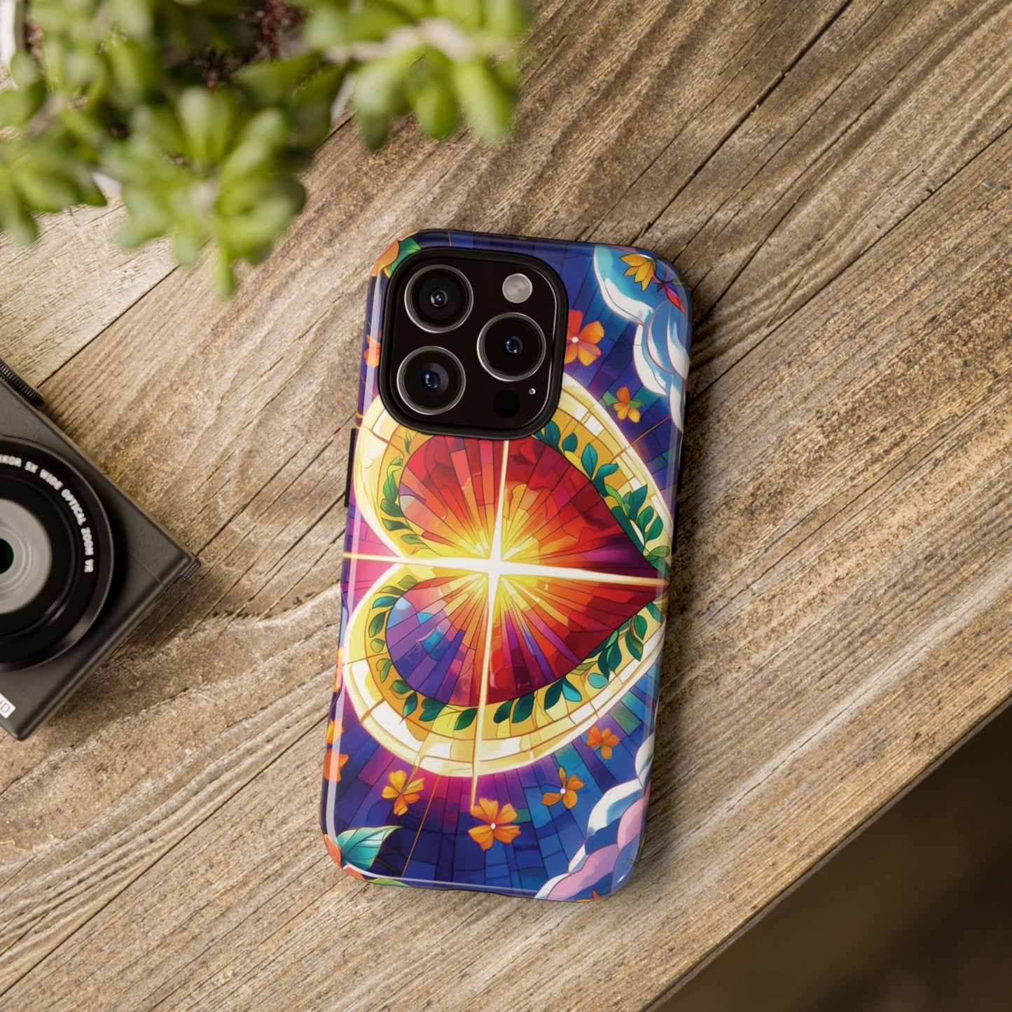 "Heart of Light" Phone Case – Stained Glass Faith Edition