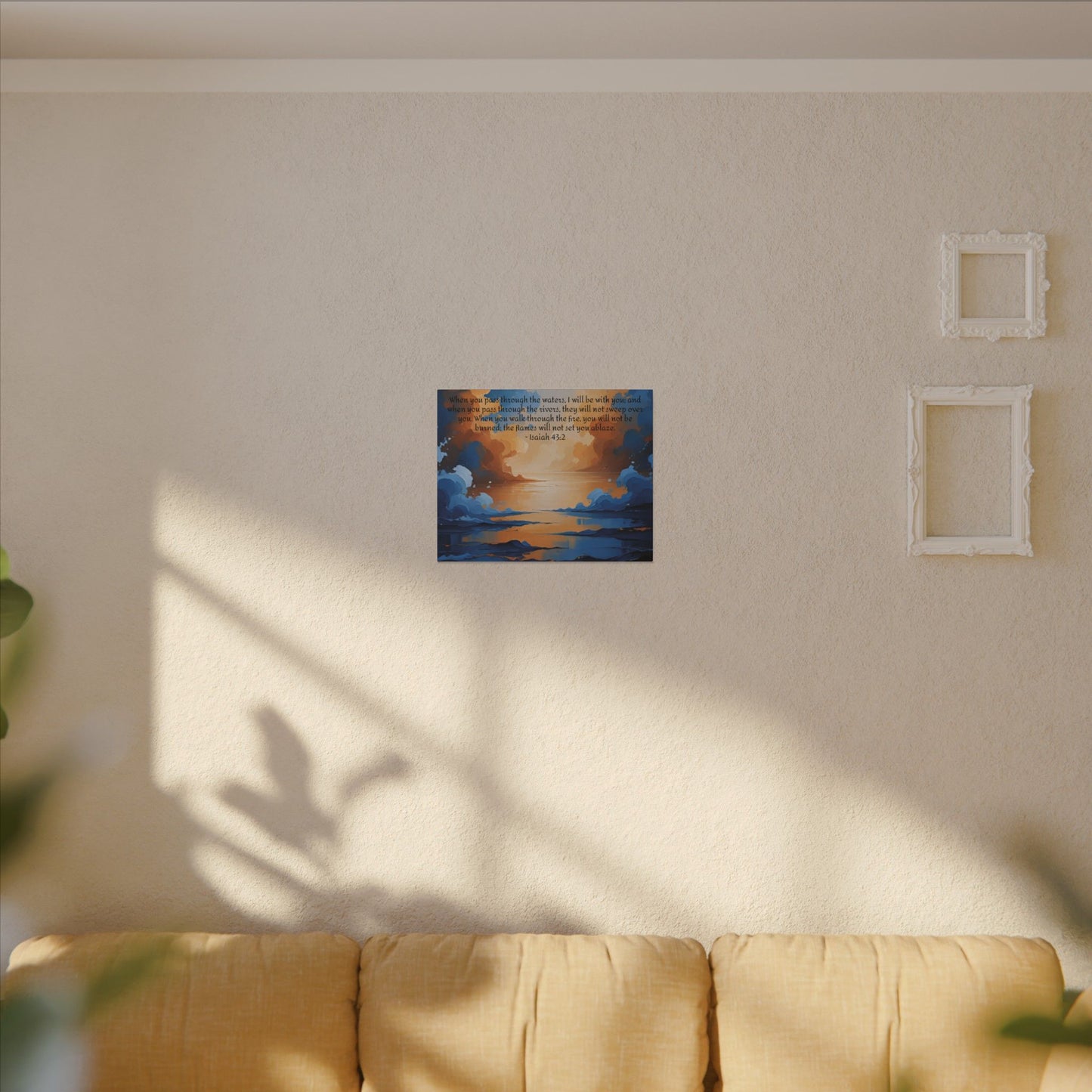 “Through the Fire & Water – Isaiah 43:2 Canvas”