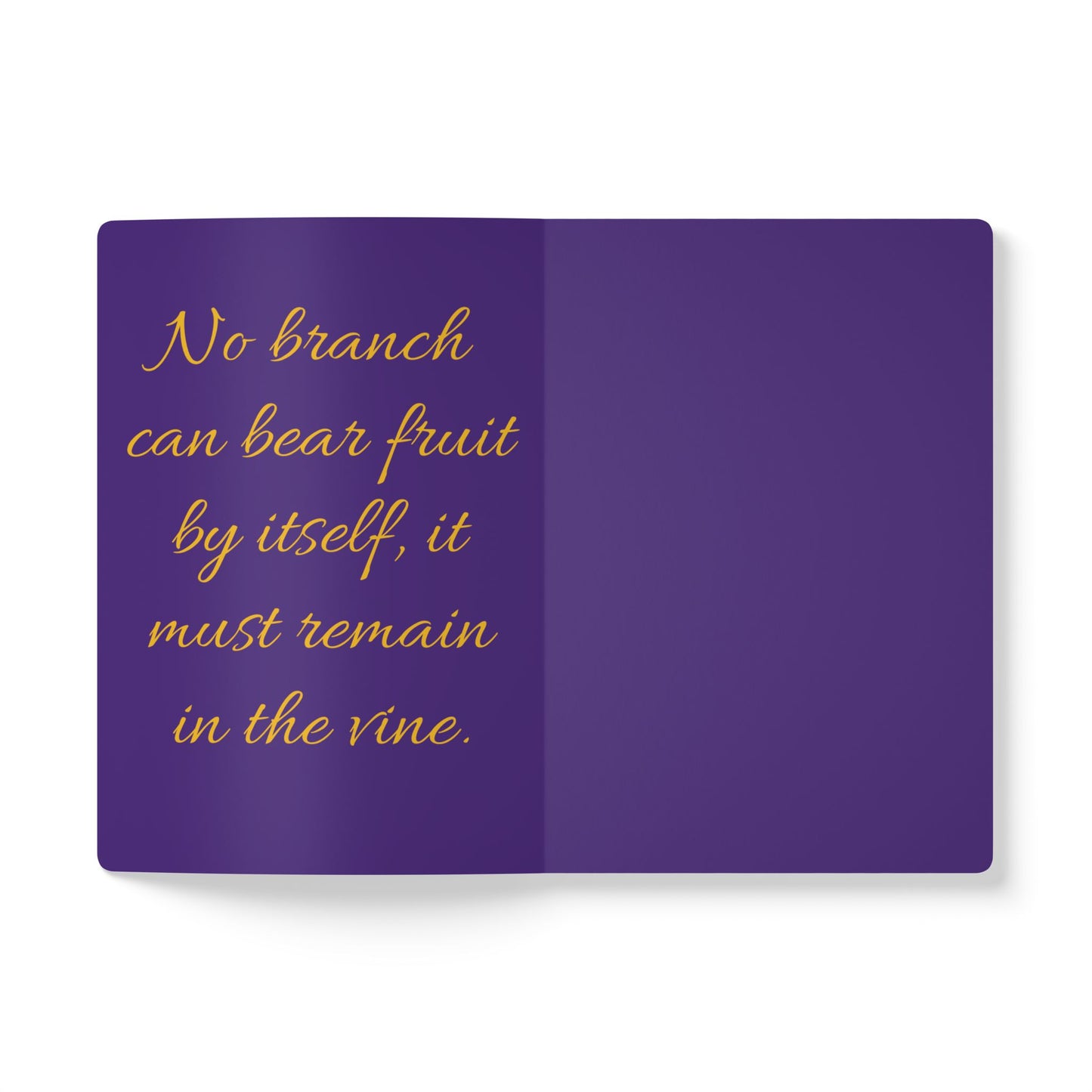 The Vine & The Branches – John 15:5 Journal (Purple & Gold)