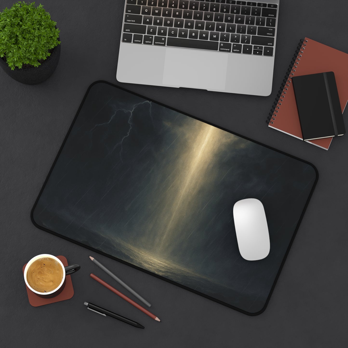 Light in the Storm Desk Mat – Divine Illumination