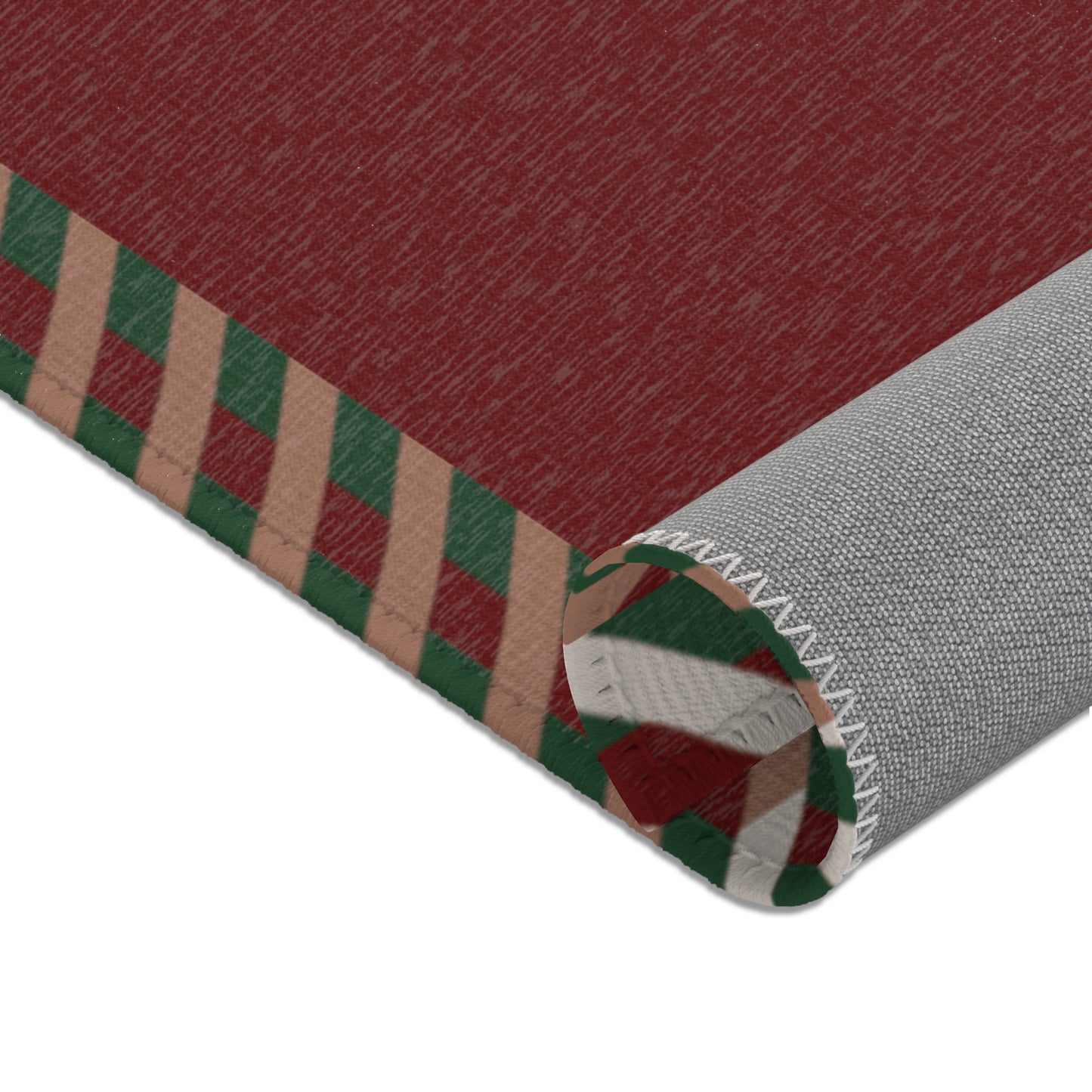 Abide Rug – Oxblood & Plaid