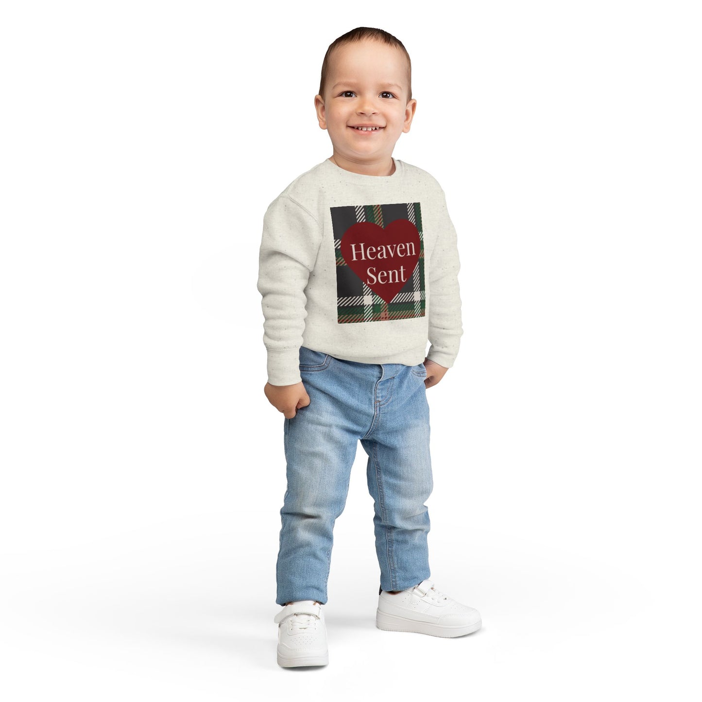 Heaven Sent Toddler Sweatshirt – Faithful Tartan Heart