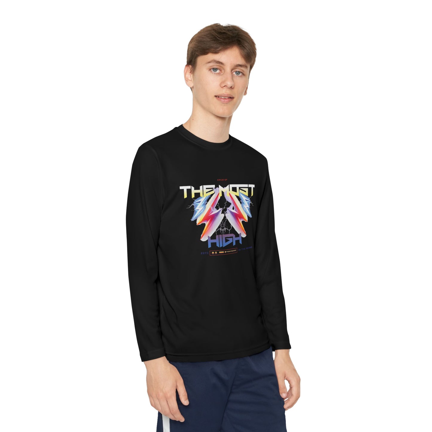 Child of the Most High – Youth Long Sleeve Tee (Unisex, Multiple Colors)