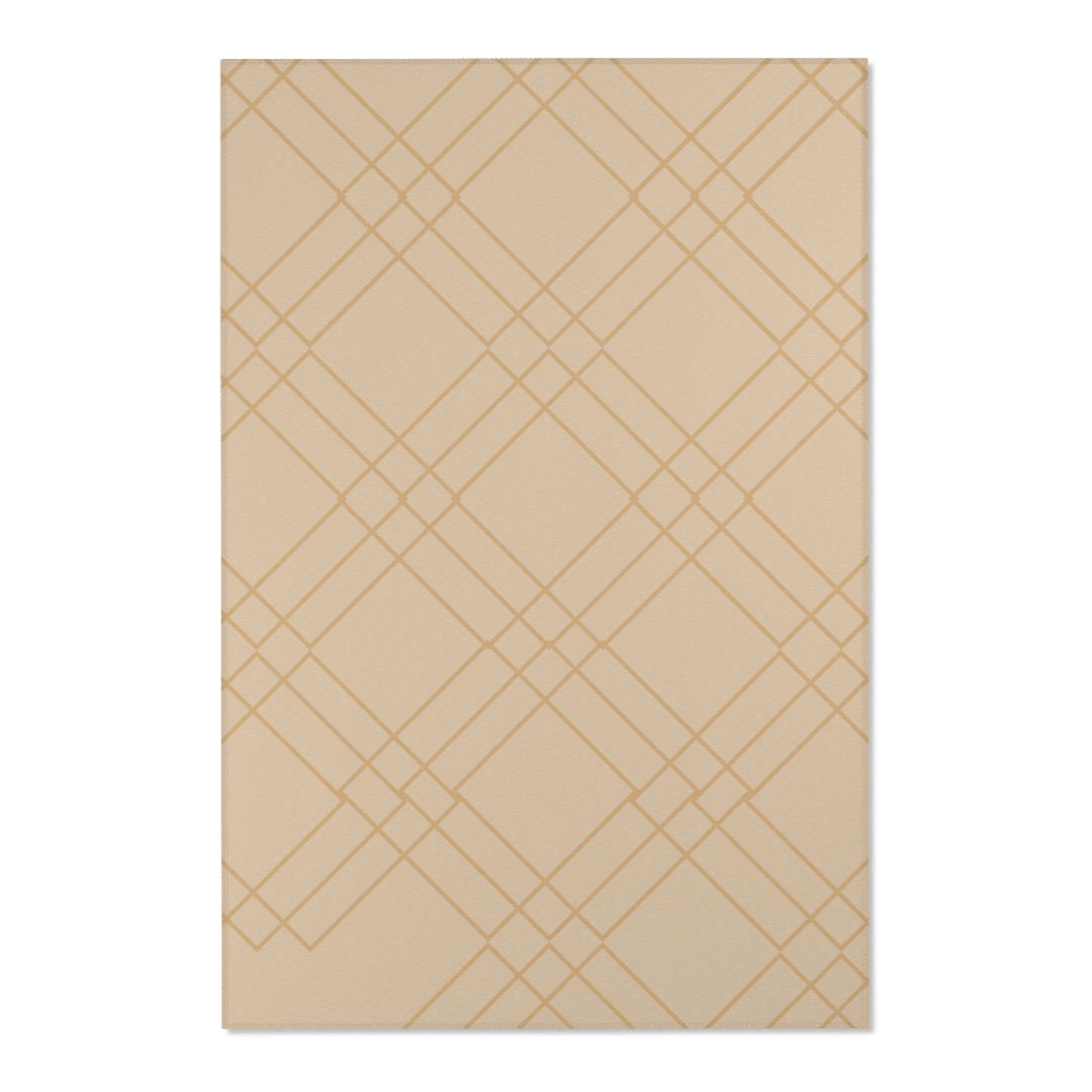 "Divine Order: Diamond Weave Rug – Natural Deco Collection"