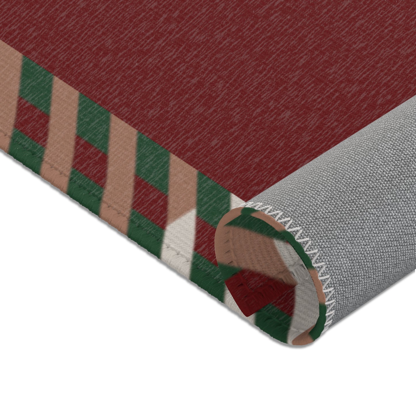 Abide Rug – Oxblood & Plaid