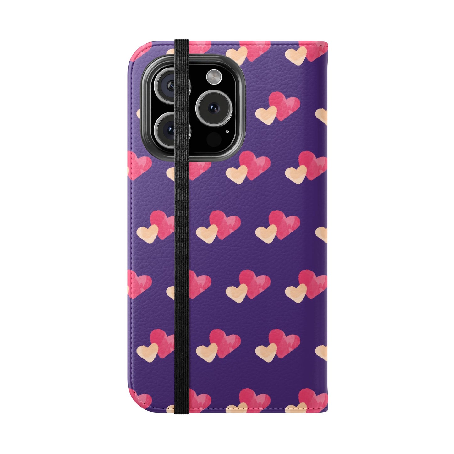 "Faith-Filled Hearts | Flip Phone Case – Purple"