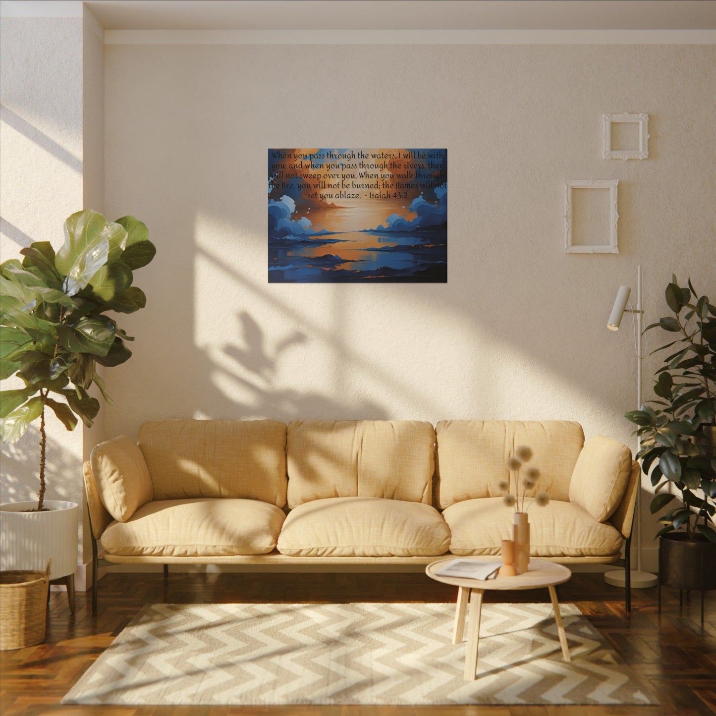 “Through the Fire & Water – Isaiah 43:2 Canvas”