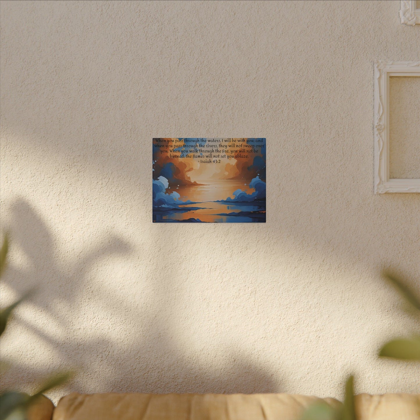 “Through the Fire & Water – Isaiah 43:2 Canvas”
