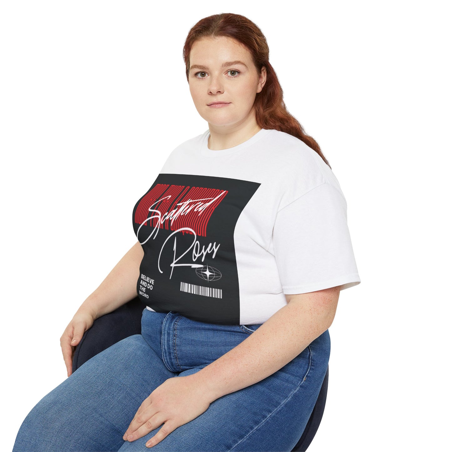 "More Than a Conqueror" Scattered Roses Tee