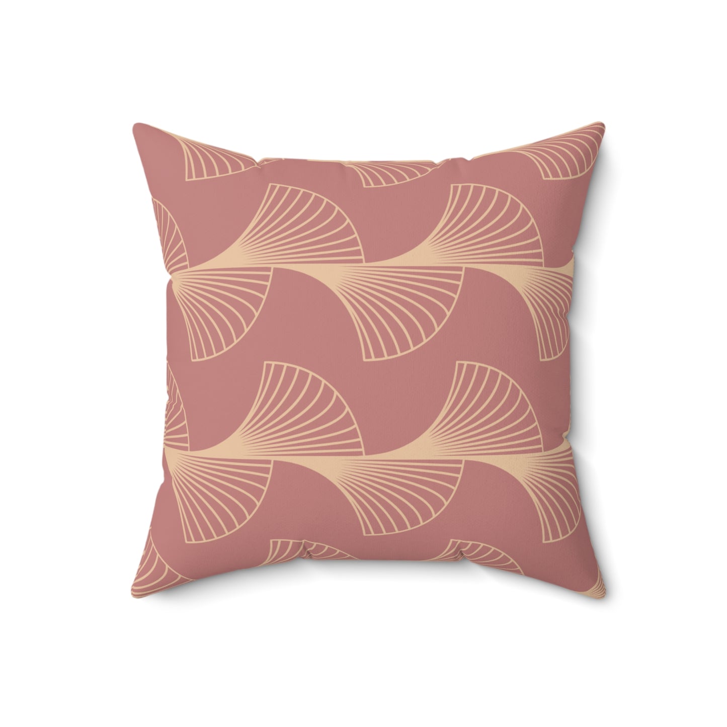 Rose Deco Luxe Throw Pillow – Muted Rose Base