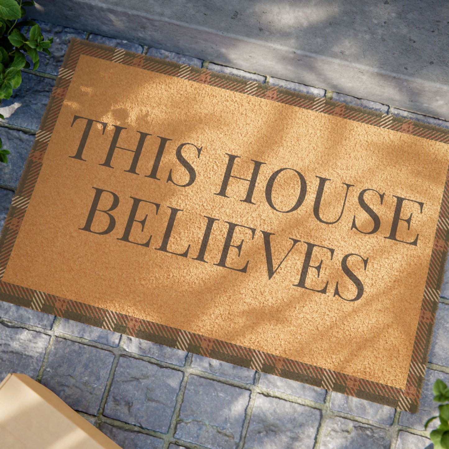 Faithful Tartan | “This House Believes” Doormat