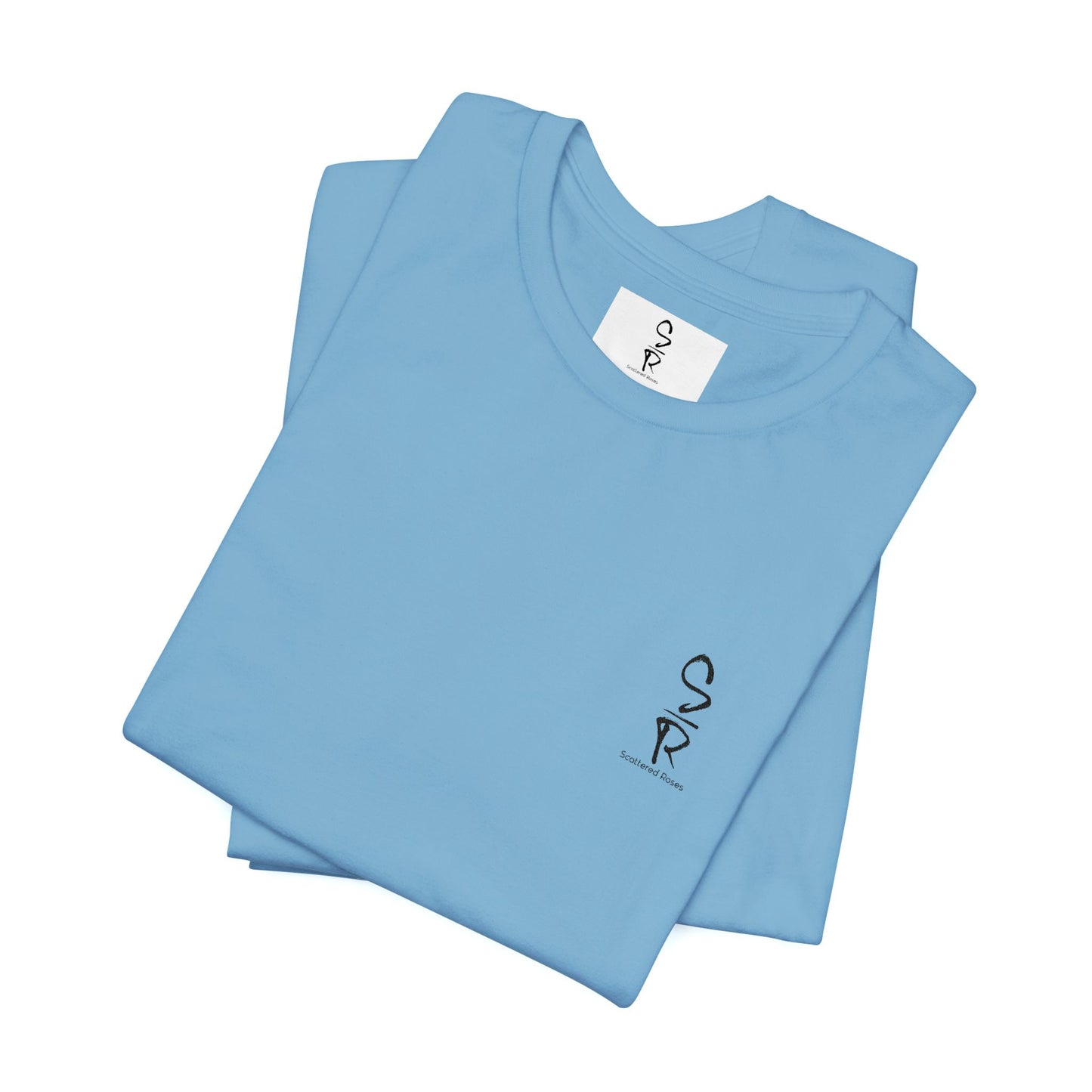 "Scattered Roses" Embroidered Logo Unisex Tee