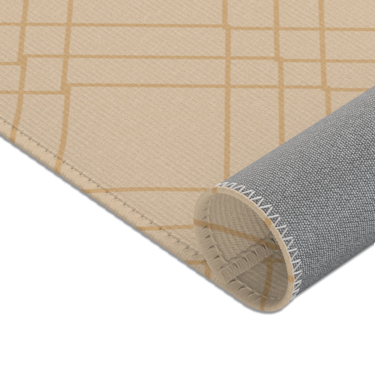"Divine Order: Diamond Weave Rug – Natural Deco Collection"