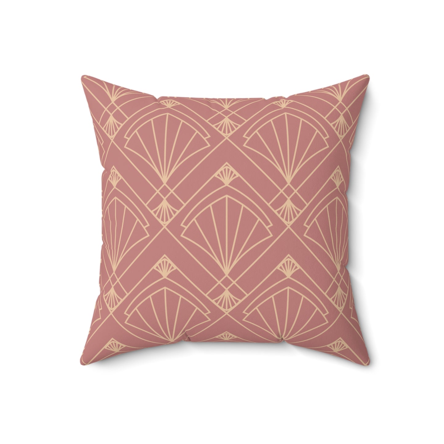 Rose Deco Luxe Throw Pillow – Diamond Fan Pattern