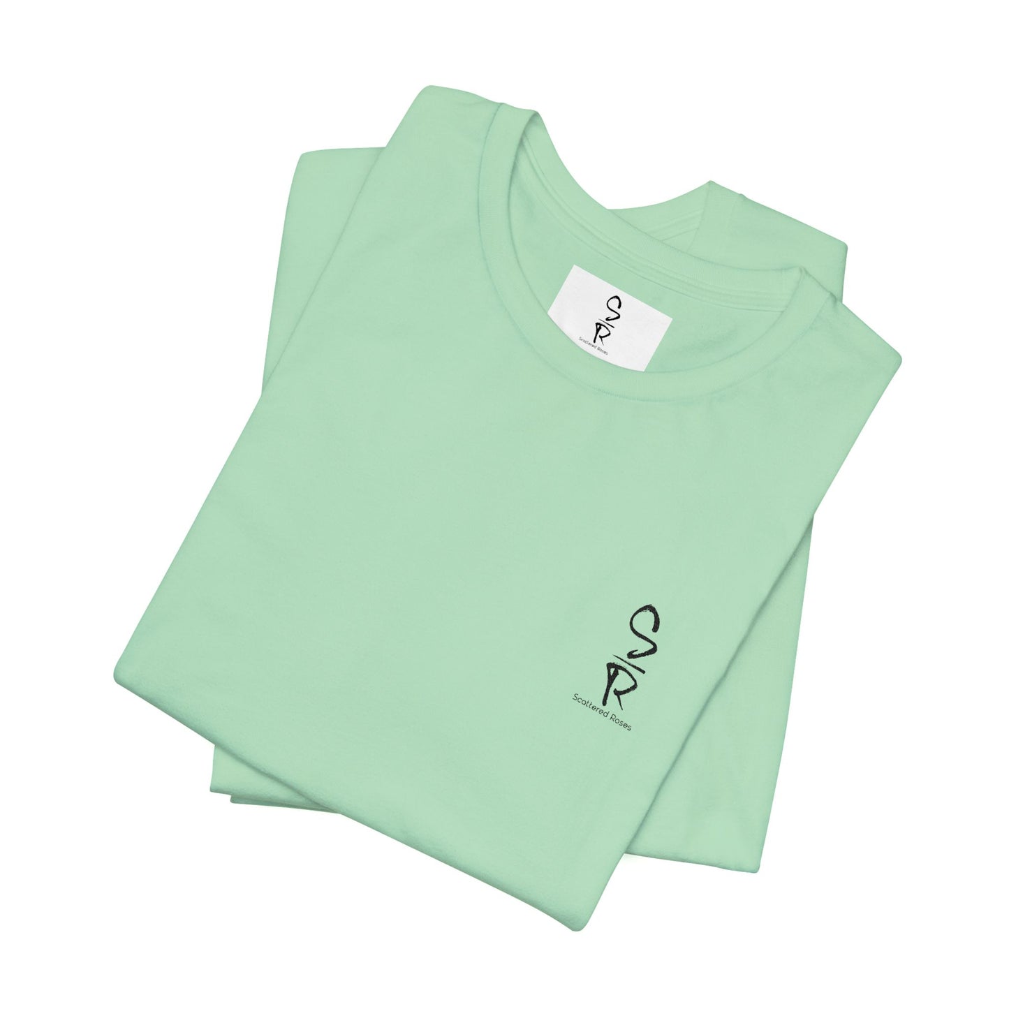 "Scattered Roses" Embroidered Logo Unisex Tee