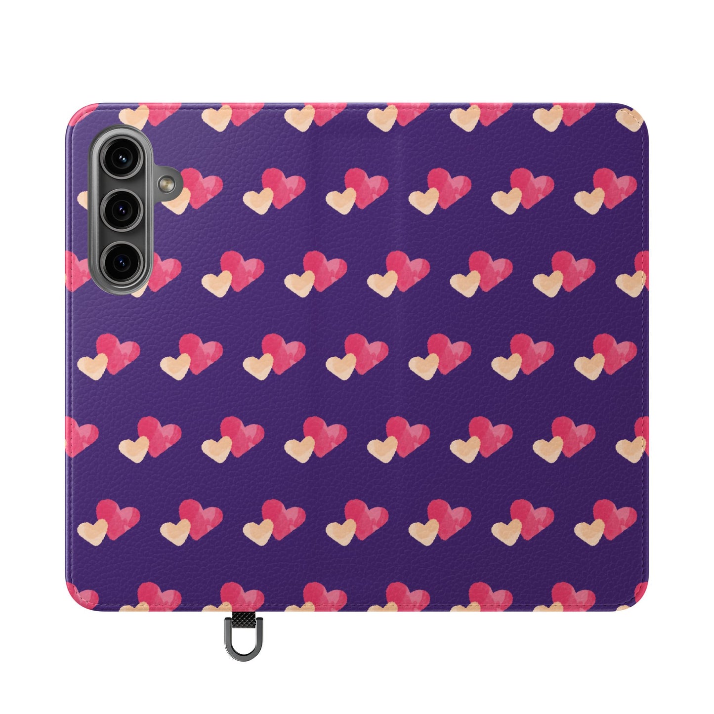 "Faith-Filled Hearts | Flip Phone Case – Purple"
