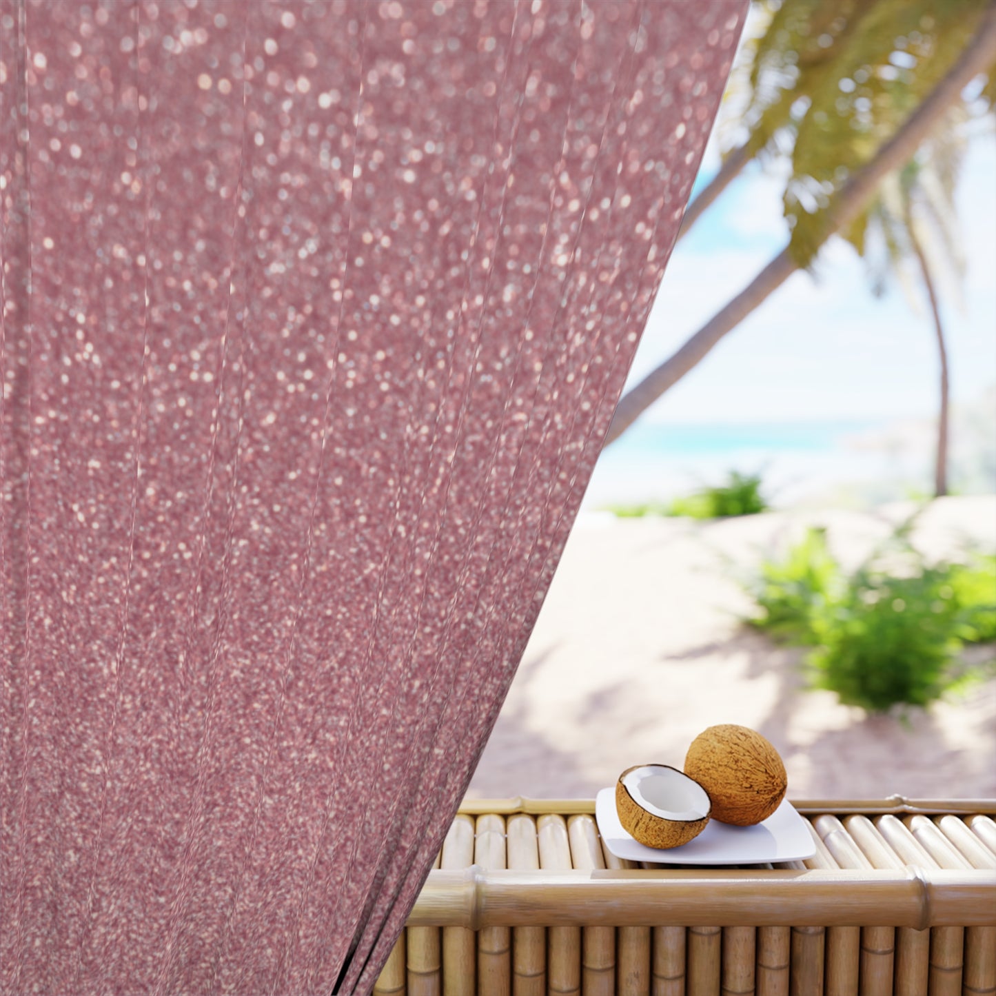 Radiant Rest: Soft Rose Shimmer Blackout Panel