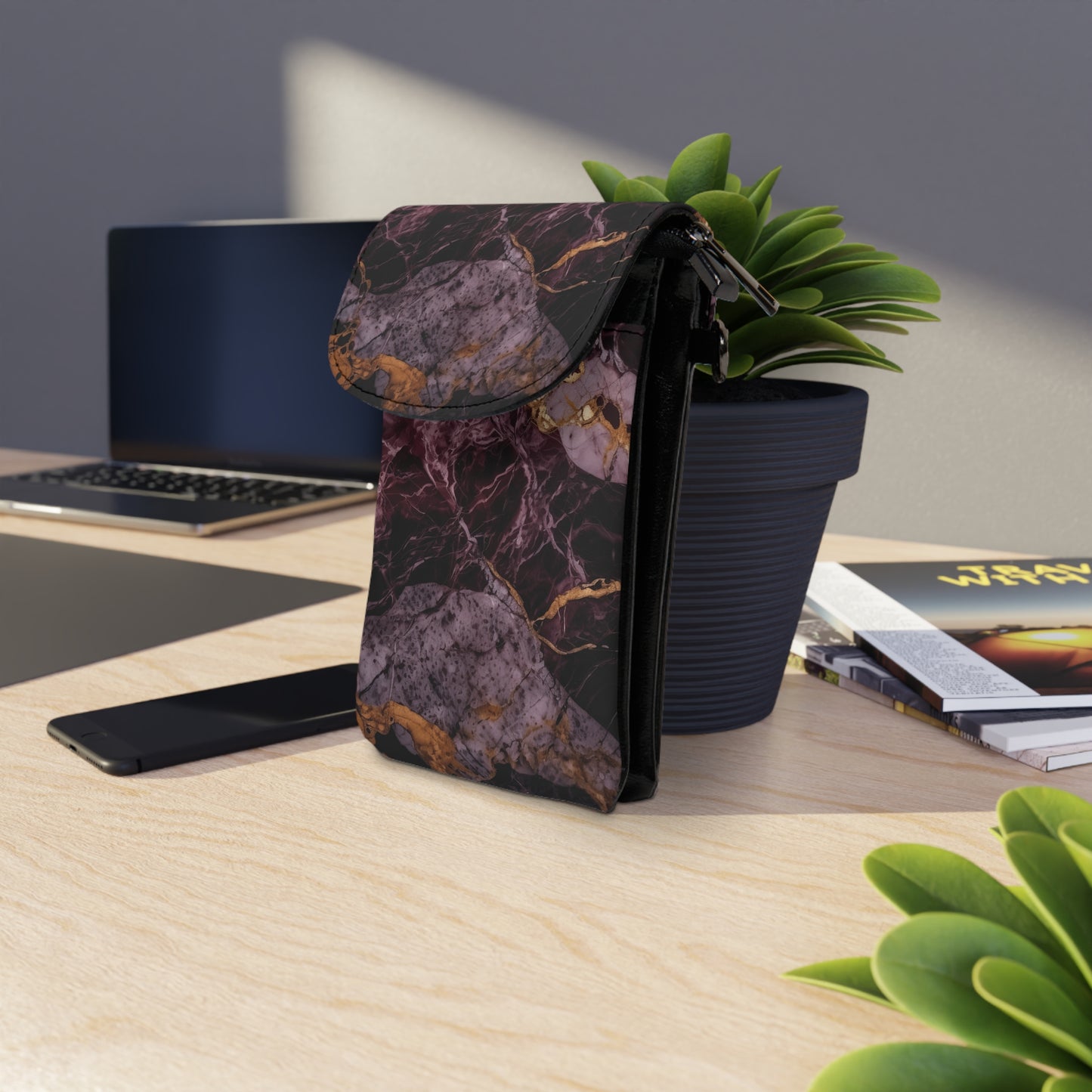 “Crushed & Crowned” Crossbody Phone Purse – Royal Vein Edition