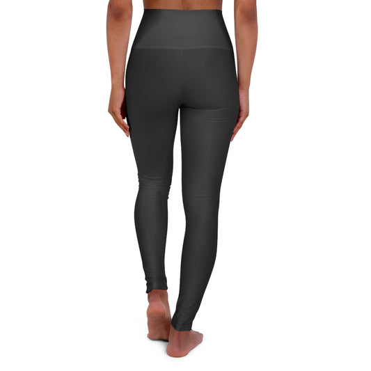 Faith in Motion: Luxe Solid Leggings – Charcoal Black