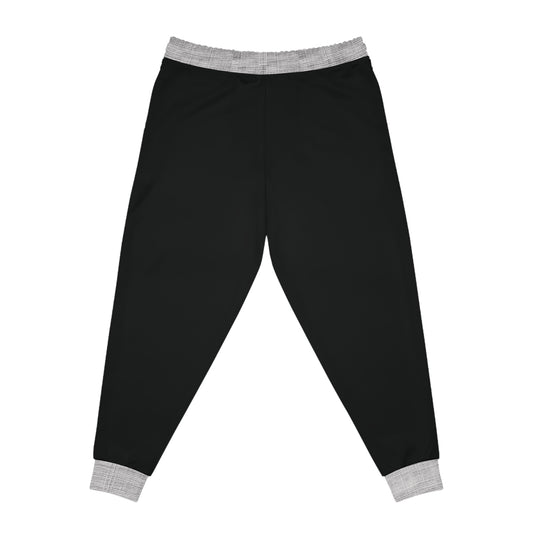 Grayscale Grid Trim Unisex Joggers for Comfort & Performance, Casual Wear, Gym Sessions, Travel, Gifts for Sports Lovers
