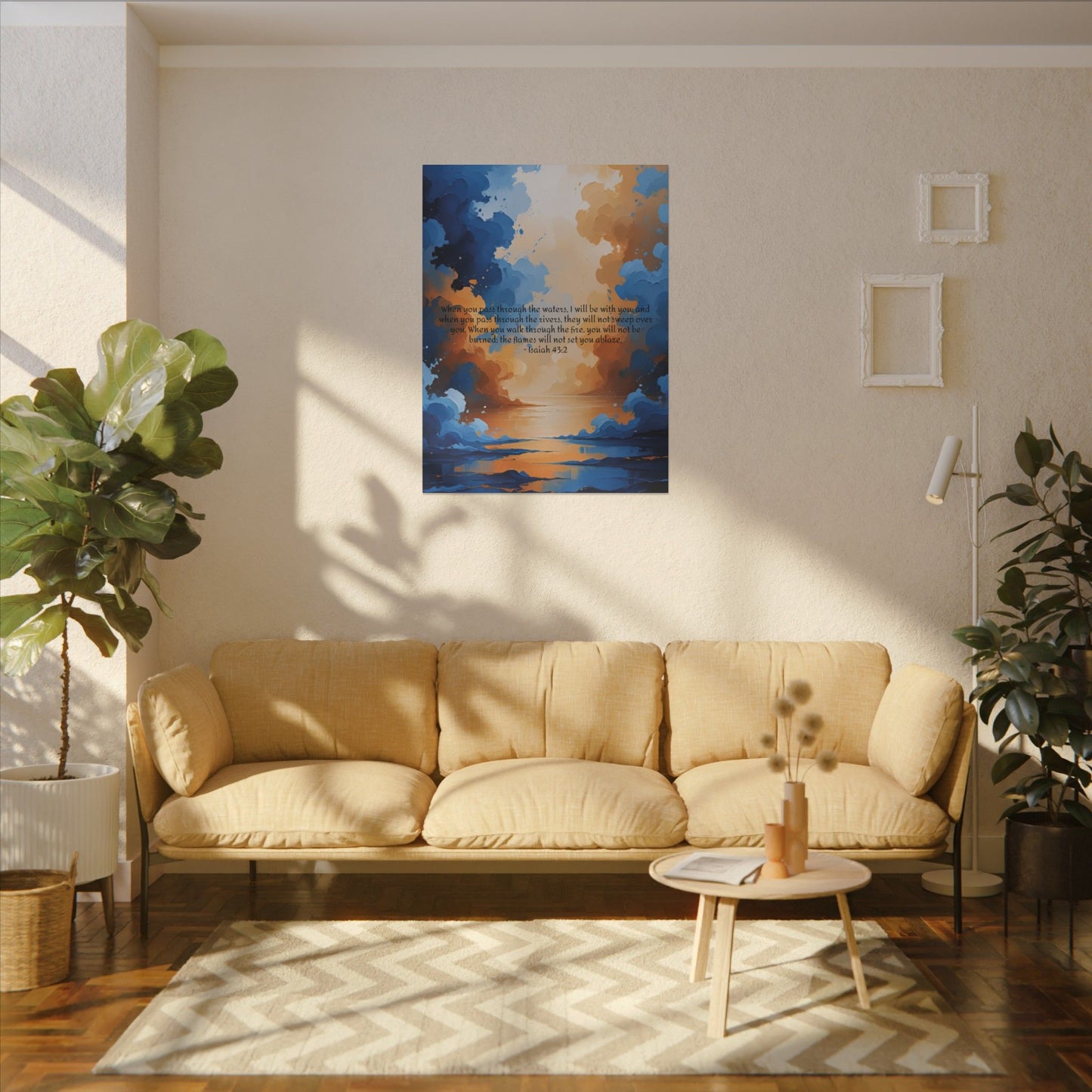 “Through the Fire & Water – Isaiah 43:2 Canvas”