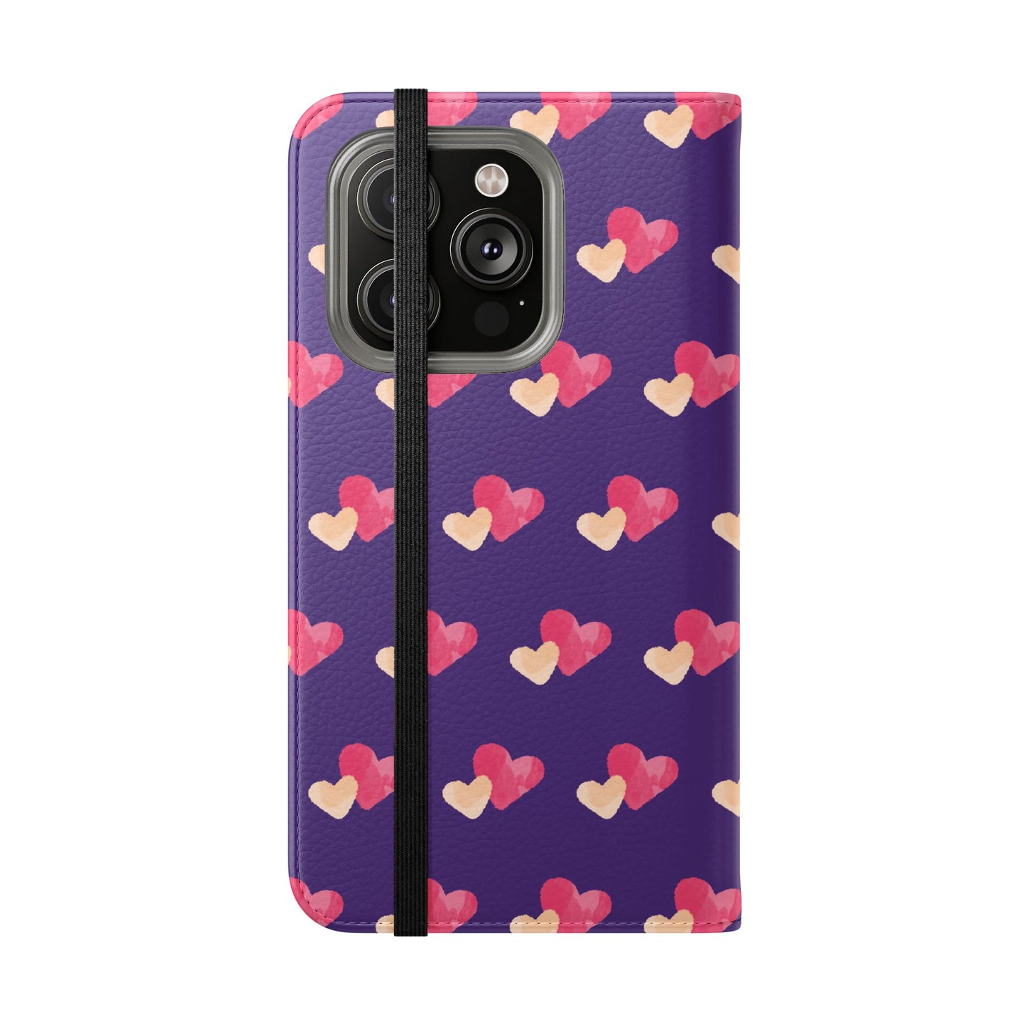"Faith-Filled Hearts | Flip Phone Case – Purple"